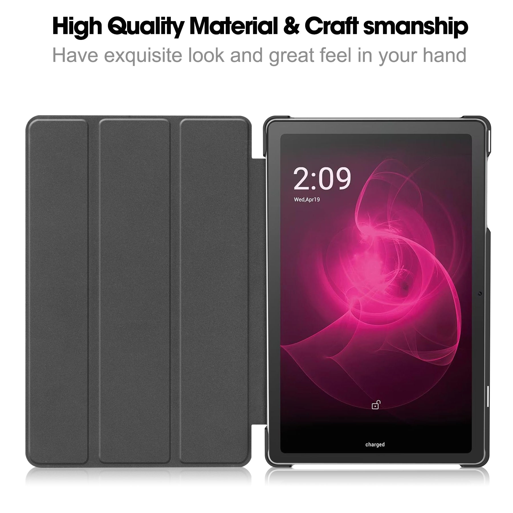 For T-Mobile REVVL Tab Tri-fold Stand Smart Case PU Leather Tablet Cover For T-Mobile REVVL Tab Tri-fold Stand Smart Case PU Leather Tablet Cover